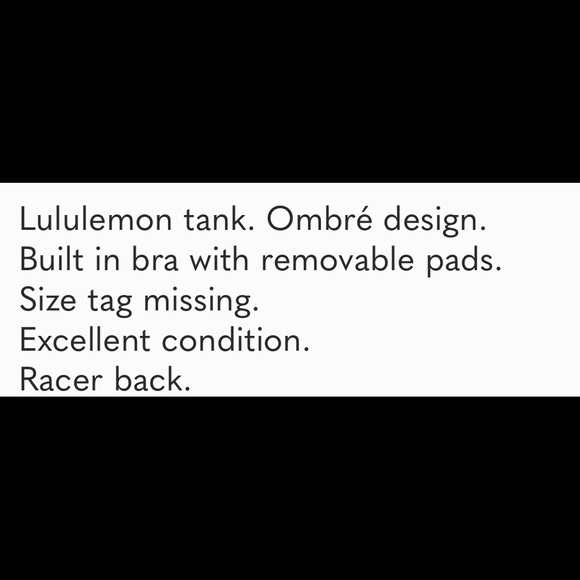 Lululemon athletic tank small size 4 - Picture 5 of 5